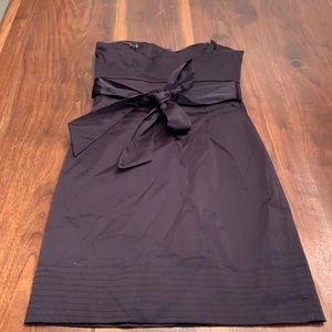 Deep plum satin mini dress